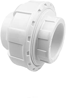 PVC White Metric Plumbing Fittings Pipe Tubing for Aquarium Fish Tank Pond Solvent Weld Plumbing (Union Connector, 25mm)