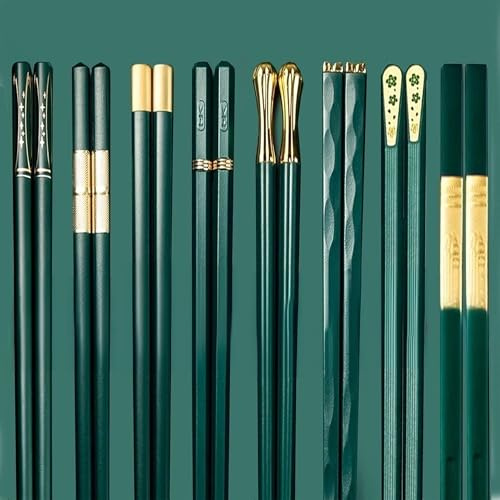MZSX Set de regalo para palillos, palillos Profesional de gama alta, Reutilizables, antideslizantes, anticalor, Platos de Aushi o Arroz, negro, chinos japoneses