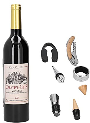 Juego De Sacacorchos Para Abridor De Botellas De Vino, Juego De Regalo Para Abridor De Vino, Juego De Cortador De Papel De Aluminio Con Anillo De Goteo Para Sacacorchos De Vino, Herramientas De Cocina