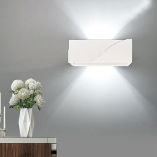 Applique in Gesso Ceramico Rettangolo onda - Attacco G9 - Luce Diffusa ideale come Lampada da muro Camera da Letto- Applique Verniciabile design Moderno