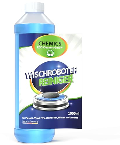 CHEMICS Torkrobot, rengöringsmedel koncentrat – 1 liter, biologiskt nedbrytbar, snabbtorkande, golvrengöring för parkett och andra hårda golv, speciellt för Roborock och andra märken