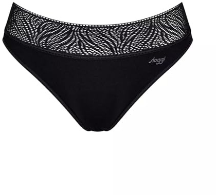 Sloggi Period Pants Tai - Mutandine da donna a prova di perdite, biancheria intima mestruale, colore nero, Nero, L