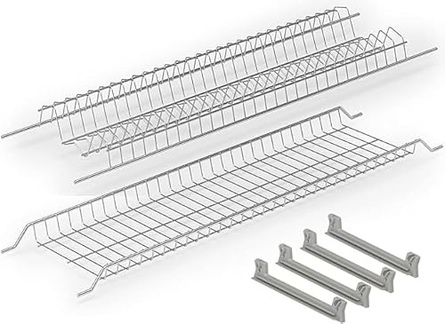 VI.TEL. Diskställ Kit 76 cm kromstål skyddad av infälld för väggskåp 80 cm diskställ rund tråd tillverkad i Italien