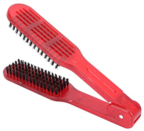 Peine para el Cabello Resistente Al Calor, Cepillo para el Cabello con Férula Transpirable de Doble Cara, Resorte Importado Antiestático para Alisar el Cabello y Dar Forma (rojo)