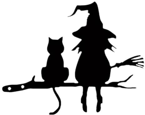 MagiDeal Statue de et de chat en fer, Art mural, Silhouette en métal, décoration de branche féerique en métal pour clôture de jardin et maison