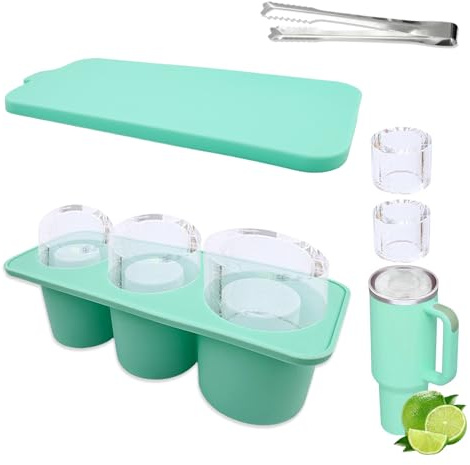 Ice Cube Tray for Stanley with Lids for 20/30/40 Oz Tumblers
