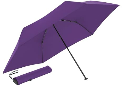 Doppler Parapluie de poche Zero,99 Flat I Parapluie ultra léger I Petit parapluie I Mini parapluie I Facile à ouvrir I Plat et compact I Parapluie de poche résistant au vent, violet (royal), S