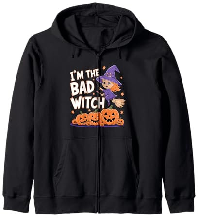 Halloween-Hexe Ich bin die böse Hexe Halloween Kapuzenjacke