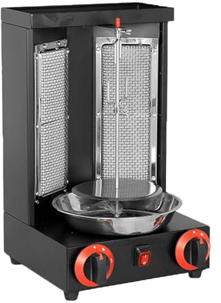 MáQuina De Shawarma A Gas, MáQuina De Kebab Vertical De Acero Inoxidable A Propano, Asador De Carne A Glp Comercial, Parrilla Giratoria Para El Hogar, Horno Asador,Black-110V
