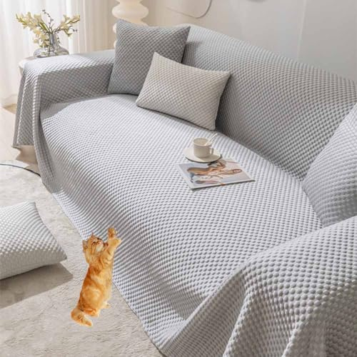 XXL Sofaüberwurf Decke rutschfest L Form U Form Couchdecke Gemütlich Weich Sofabezug Extra große Ecksofadecke (#404,210 * 380cm)