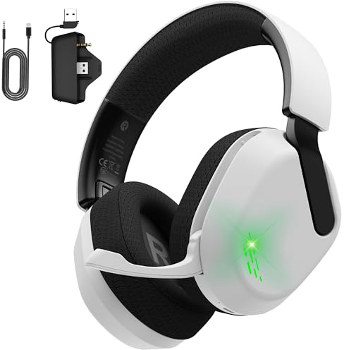 Gvyugke Wireless Gaming Headset for Xbox Series X|S, Xbox One, PS5, Mac, PC | Tri-Mode-2.4GHz Ultra-low Latency & Bluetooth 5.4 & 3.5mm Wired Gaming Headphones with Flip-to-Mute Mic, 3D Surround Sound