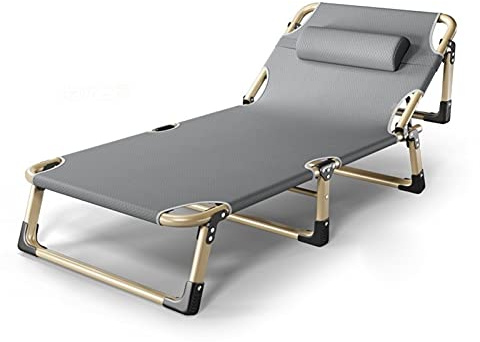 Metall-Sonnenliege, Klappbett mit rostbeständiger Rückenlehne, maximale Belastung 120 kg, faltbare Terrassenmöbel für Entspannung im Freien