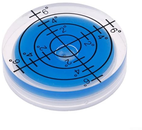 Yuanpgky Lot de 12 niveaux à bulle ronds de 32 mm avec graduations pour outils professionnels de mesure et de mise en page en jaune fluo, vert, bleu et blanc