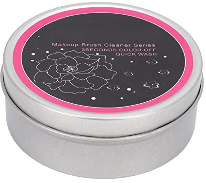 Herramienta de limpieza de brochas de maquillaje, esponja limpiadora de eliminación de Color sin secado y agua reutilizable, color blanco y negro