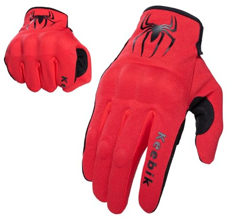 Keebik Motorcycle Gloves for Men/Women, Touchscreen Dirt Bike Gloves with Shell, Anti-Slip for Motorbike, Riding, Racing, Dirt Bike, ATV, UTV, Motocross, BMX