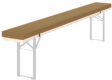 Cuscino per panca da birra, 110 x 30 cm, 180 x 25 cm, 200 x 30 cm, 220 x 23 cm, spesso 3 cm, imbottito, con cerniera, perfetto per sedie in giardino e feste