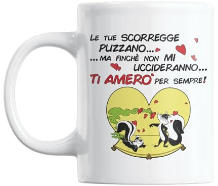 Gesar Tazza Divertente Personalizzata per Coppie – Regalo San Valentino Originale per Fidanzato e Fidanzata, Colazione con Sorriso