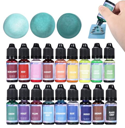 Juego de tintes líquidos para velas - Colorante de jabón de alta concentración de 18/24 colores | Pigmento a base de para de soja, parafina y de abejas, kit de suministros para hacer
