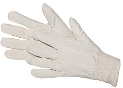 Jah Baumwollhandschuh Jersey natur mit Strickbund – schwere Interlock-Ware & hautfreundlich – für Lebensmittelhandling, Feinarbeit & Montage