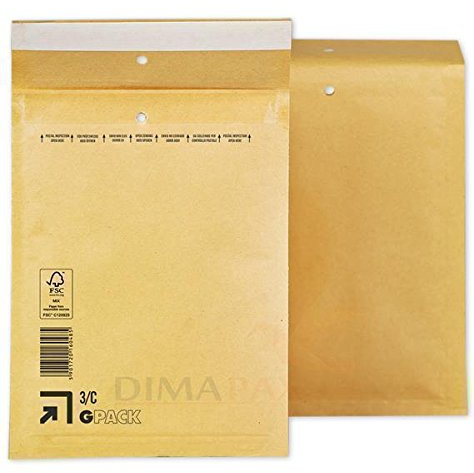 200 Luftpolstertaschen braun Gr. C3 (170x225mm) DIN A5 B6+ Luftpolsterumschläge Luftpolsterversandtaschen Versandtaschen dimapax