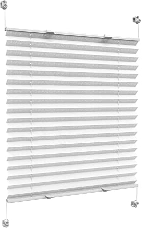 Victoria M. Praktica Plissee ohne Bohren, zum Klemmen Sichtschutz Fenster, Sonnenschutz, Vliesstoff, 85 x 120 cm, Weiß