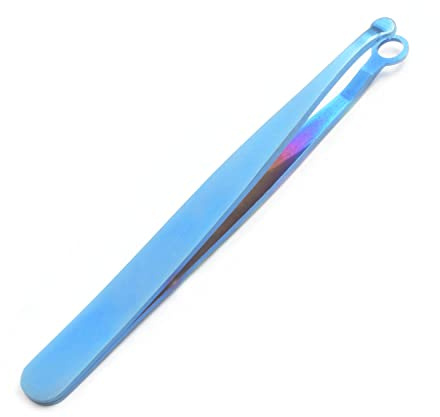 Motanar Nose Hair Tweezers Nose Hair Trimming Tweezers Stainless Steel Round Head Tweezers Eyebrow Clippers Trimmer Water Resistant for Men Women Sideburns, Brow, Body, Noses (Blue)