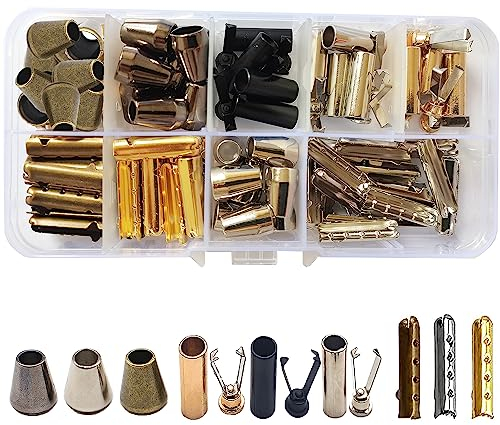 84 st 3 stilar sladdlås stoppare, aglets cylindrisk/kon/ersättning skosnöre huvuden och snören ände metall för skosnöre, snodd huvtröjor jackor kläder ryggsäck väska tröja gör-det-själv, SILVER, En