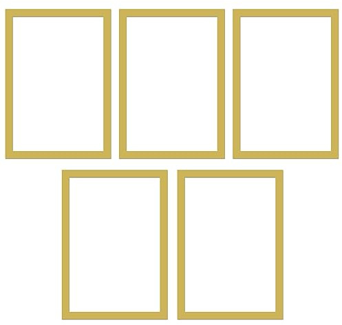SG Store 5 Stück A4 Selbstklebender Magnetischer Präsentationsrahmen Magnetischer Papierhalter Bilderrahmen-Zubehör für Präsentation von Foto Kunstwerken Gold