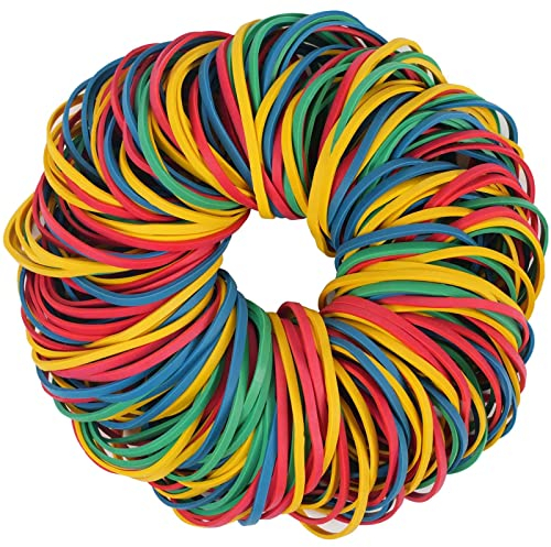 YAZANY Elastic Rubber Bands, Sturdy Thick & Stretchable Colored Bands, Natural Elastic Bands for School Home Office Supplies Industrial Crafts DIY Everyday Use 38mm