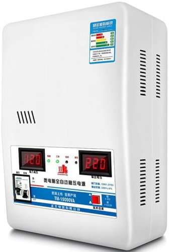 DDZJTPP Stabilizzatore di Tensione Automatico,Stabilizzatore di Tensione Monofase Domestico Ad Alta Precisione 220V 15000W,Stabilizzatore Ca Monofase per Computer,Frigoriferi,Condizionatore d'Aria