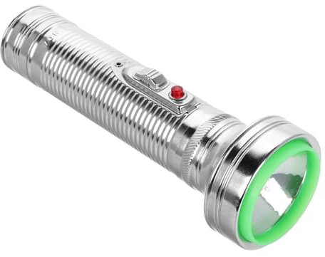SEWOART Lanterna Elettrica in Metallo Vintage Torcia da Ricerca senza Torcia Elettrica Portatile in Alluminio Batteria per Uso Domestico