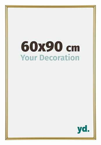 yd. Your Decoration - Puzzlerahmen 60x90 cm - Gold - Puzzlerahmen 1500-2000 Teile - Kunststoff Bilderrahmen - Annecy