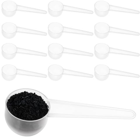 12 Stück Messlöffel Aus Kunststoff, Kaffeelöffel, Teelöffel (20 Ml | 1 Esslöffel | 20 Ml), Protein-Milchpulverlöffel Mit Langem Griff Zum Abmessen Von Backen Kochen Kaffee