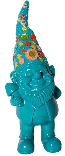 Pommerntraum ® | GartenDeko WohnDeko Dekorationsfigur Zwerg Gartenzwerg Pop-Art-Zwerg (Blau - 30 cm)