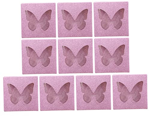 VINTORKY 10juegos Caja De Almacenamiento De Pestañas Postizas Organizador De Pestañas Vacío Con Diseño De Mariposas Estuche Ligero y Portátil