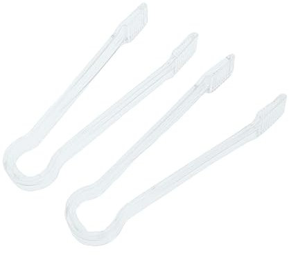 CIYODO 2pièces Pince à Glaçons Transparente Lot De Pinces De Service Pour Aliments Fruits Légumes Maison Et Fêtes