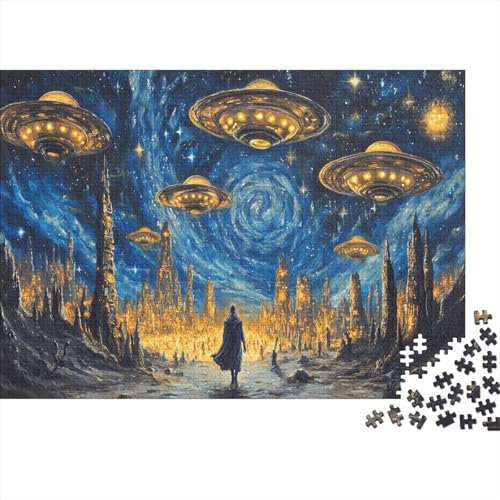 Platillo Volante Puzzle De 1000, Regalos, Juguete EduGatoivo, Decoración del Hogar, para Niños Mayores De 12 Años 1000pcs (75x50cm)