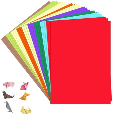 30 Feuilles Papier Cartonné A4, 230 g/m² Feuille Cartonnée Couleur, 10 Couleurs de Papier Cartonné Coloré pour Loisirs Créatifs, DIY Création, Peinture, Scrapbooking, Cartes de Vœux