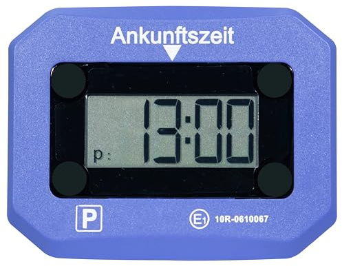 BIGtec Disco di parcheggio elettronico elettrico con approvazione dell'Ufficio federale KBA digitale automatico disco parcheggio auto accessori interni 2X LCD luce SOS