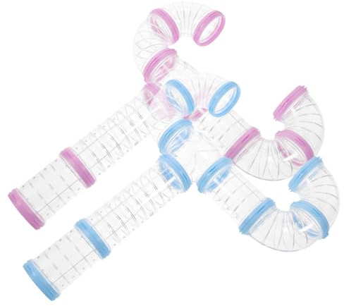 TOYANDONA Tunnel Soi-même pour Hamster et Petits Animaux Kit de Tubes en Plastique Colorés Ensemble DIY pour Extension de Cage Accessoires Ludiques D’extérieur Usage Hamster, Cobaye,