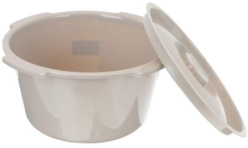 FOMIYES Secchio da Toilette Spesso in Pp Coperchio per Anziani e Donne Incinte, Facile da Usare e Trasportare, Adatto per Casa e Viaggio, Supporta Fino a 80kg