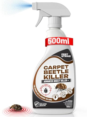 Carpet Beetle Spray - 500ml Protection for Carpets, Upholstered Surfaces & Home Goods - Stain-Free & Long-Lasting Formula
