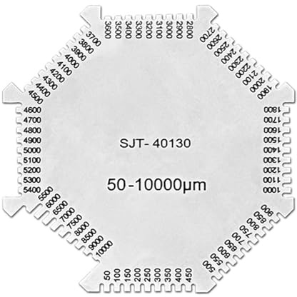 Medidor de película húmeda 50-10000um medidor de peine Hexagonal de acero inoxidable probador de pintura automotriz