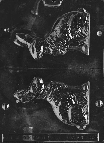 Grandmama's Goodies E062 Medium Sitting Bunny Chocolate Candy Soap Mold with Exclusive Molding Instructions