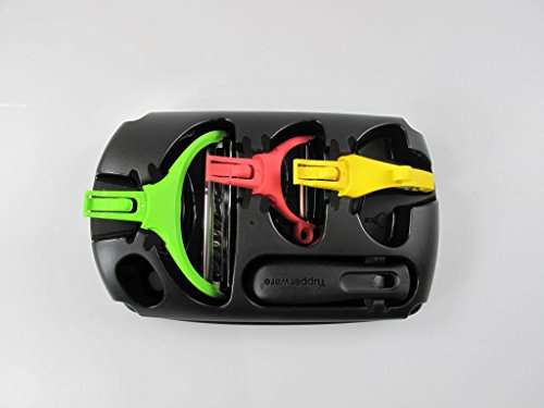 TUPPERWARE Schäler Klick-System Griff + 3 Aufsätze Schälfix Universal Julienne P 23008