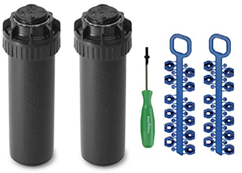 Rain Bird 5000 Serie Rotor-Sprinklerkopf. Modell 5004 PC, verstellbar von 40-360 Grad Teilkreis, 10,2 cm Versenkregner-Bewässerungssystem, 75-150 cm Wassersprühentfernung, 2 Stück (Y54007)