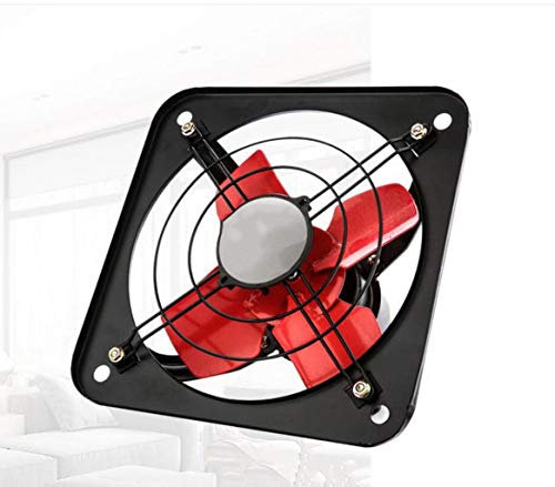 XGHW Exhaust fan 12 inch powerful kitchen smoke window type mute large air volume industrial ventilation fan with Copper Motor Home Bathroom Garage Vent Super Silent (Black)