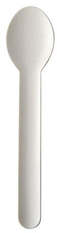 PAPSTAR Löffel, Papier Pure 15,5 cm Weiss 88067 Papierlöffel Einweglöffel, 100 Stück
