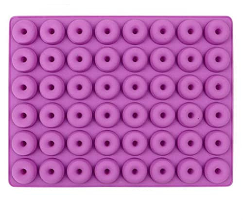 OYZY 48 Cavity Mini Donut Silicone Mold, Donut Bakeware Donut Baking Pan Ice Molds Dessert Silicone Mold Chocolate Biscuit Cake Molds (Color : A)