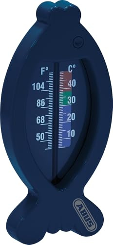 ABUS JC8730 Emil - Termómetro de baño para bebé, diseño de pez para la bañera, sin BPA y con Escala de Temperatura marcada por Colores